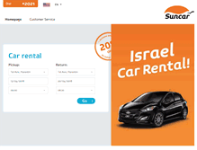 Tablet Screenshot of carrentalsisrael.com